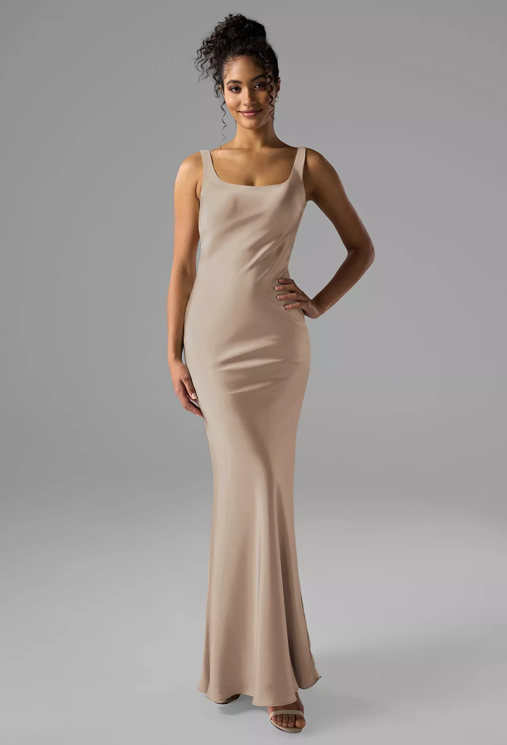 AW Armaan Taupe  Cocktail Wedding Guest Dresses